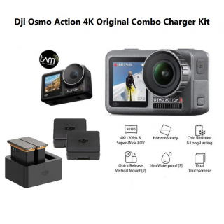 Dji Osmo Action Camera 4K Combo Original + Charging Kit - Dji Osmo Action 1 Kamera Combo Original With Charging Kit